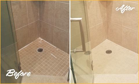 See How a Grout Cleaning Saved This Ceramic Tile Shower in Houston