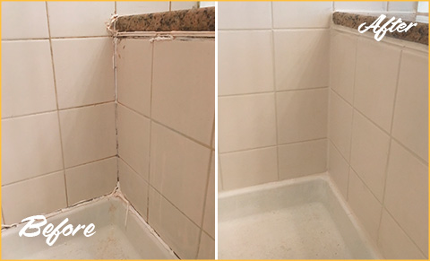 See How a Grout Cleaning Saved This Ceramic Tile Shower in Houston TX from  Severe Water Damage