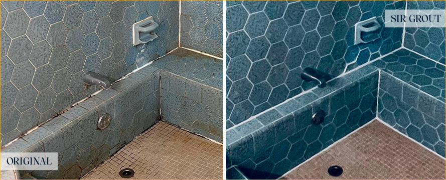 Shower Before and After Our Superb Caulking Services in Richmond, TX