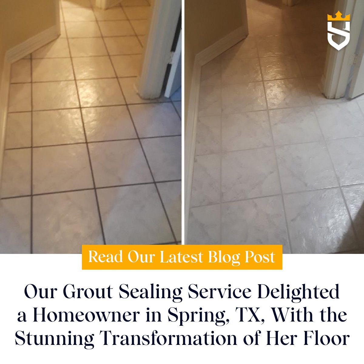 Our Grout Sealing Service Delighted a Homeowner in Spring, TX, With the Stunning Transformation of Her Floor