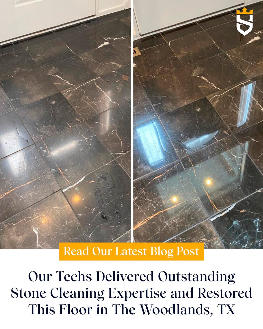 Our Techs Delivered Outstanding Stone Cleaning Expertise and Restored This Floor in The Woodlands, TX